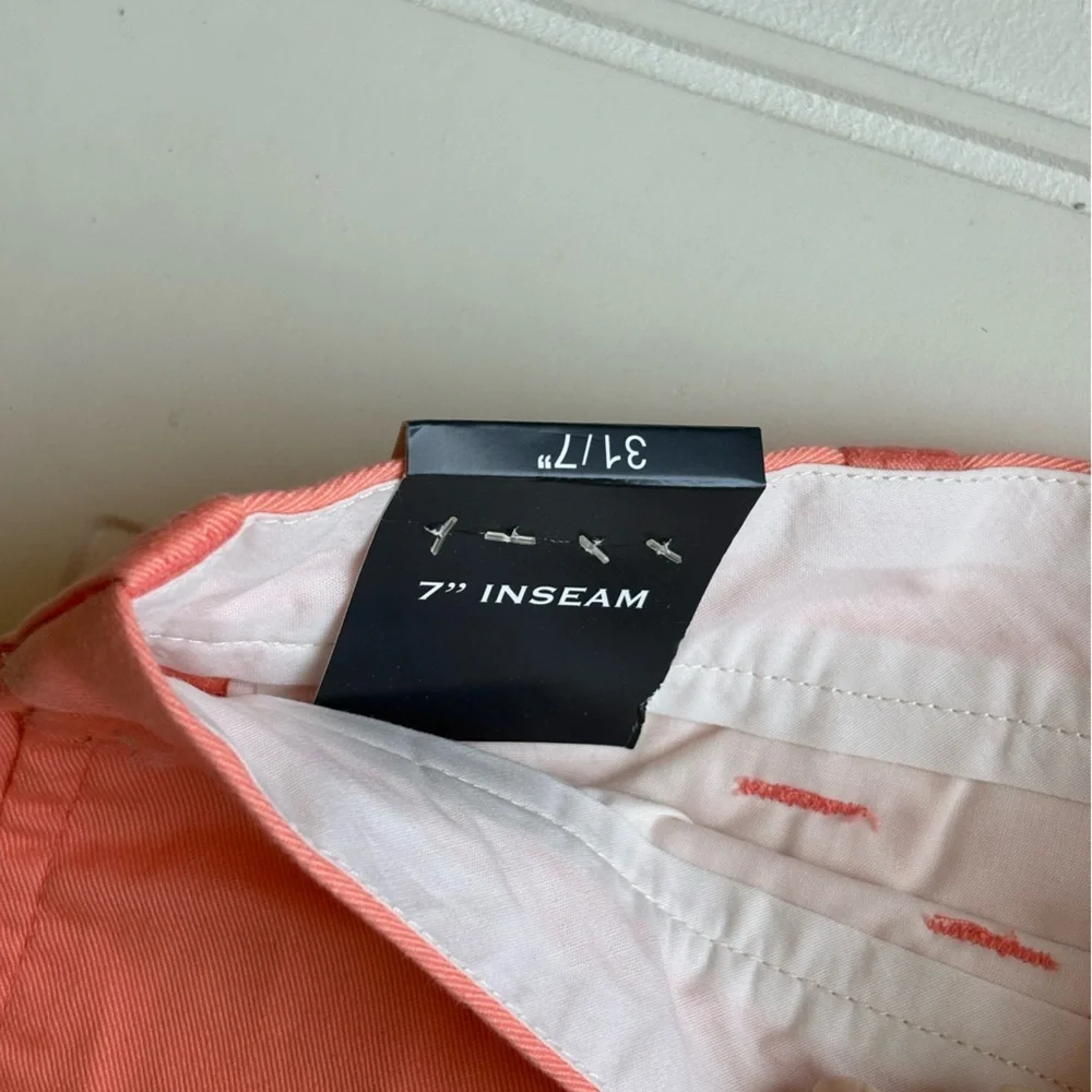 NWT J. Crew Mens Chino Shorts Size 31 Tangerine